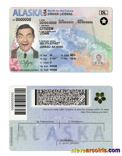 USA Alaska state driving license